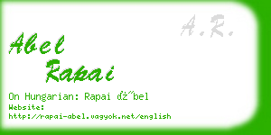 abel rapai business card
